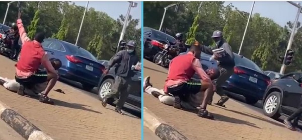 A newspaper vendor shot by a policeman attached to the convoy of the Speaker House of Representative