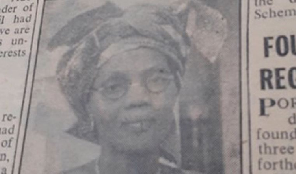 A photo of Funmilayo Ransome-Kuti featured in Nigeria's The Daily Times newspaper on November 17, 19