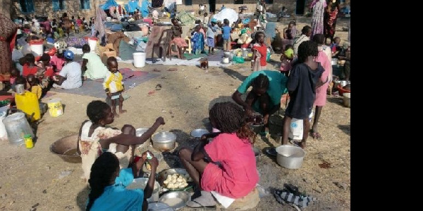 A scene at the camp in Malakal, where internal displaced persons await the rainy season