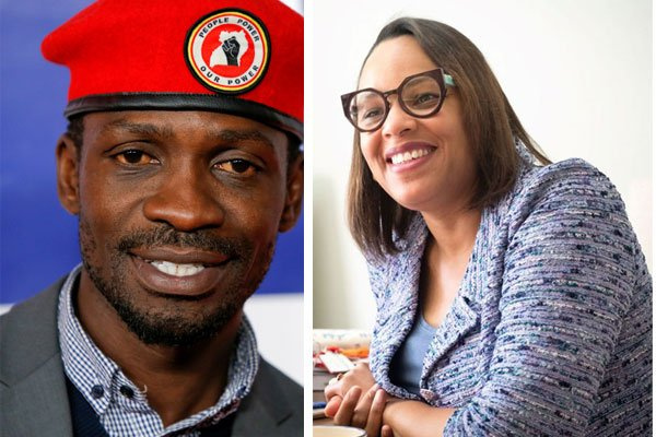 Bobi Wine and U.S ambassador to Uganda Natalie Brown