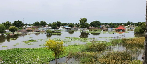 Floods in Bor Town, Jonglei, South Sudan