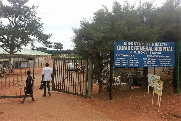 People pictured at the main extrance of Gombe General Hospital