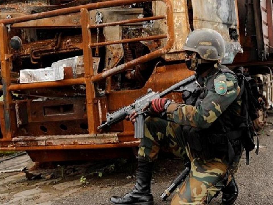 Cameroon soldiers have been accused of rights abuse in the raging 'anglophone war'