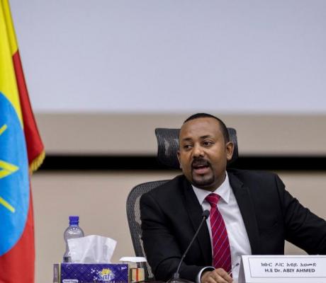 File- In this file photo dated Monday, Nov. 30, 2020, Ethiopia's Prime Minister Abiy Ahmed responds to questions from members of parliament at the prime minister's office