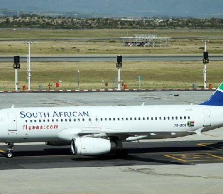 A South African Airways (SAA) Airbus aircraft