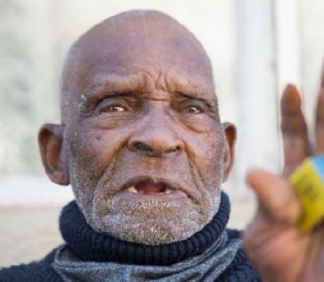 Fredie Blom - seen here on his 116th birthday - said there was no special secret to his longevity