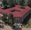 Aerial shot of the museum of Dundo in eastern Angola.