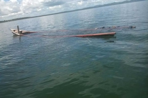 The Benue state police say two people have been rescued so far.