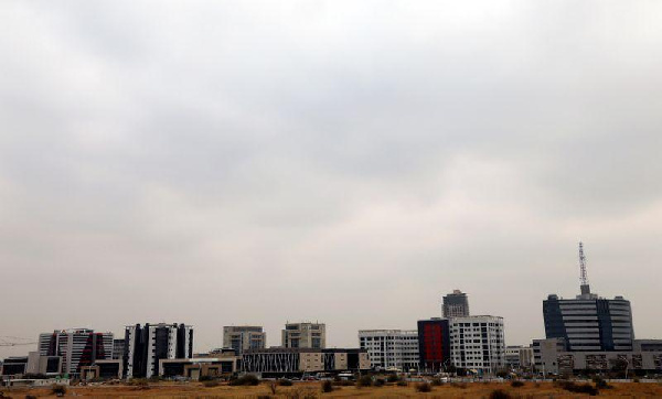 Buildings are seen in the Central Business District (CBD) in the capital Gaborone