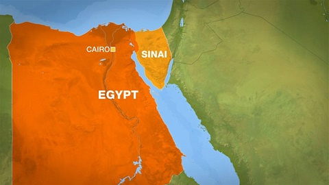 Map showing Egypt