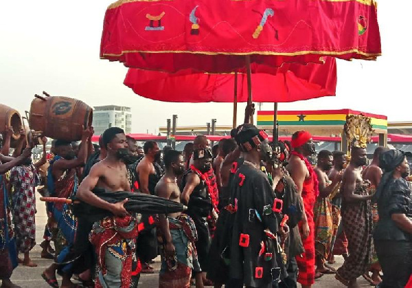 Some Chiefs at the State funeral of JJ Rawlings