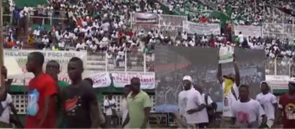 The Ivorian opposition came together at a rally denouncing the election candidacy of President Ouatt