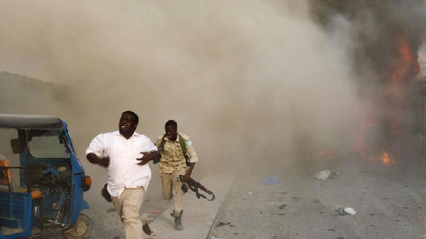 File photo: The suicide bomber detonated an explosive belt near a police academy