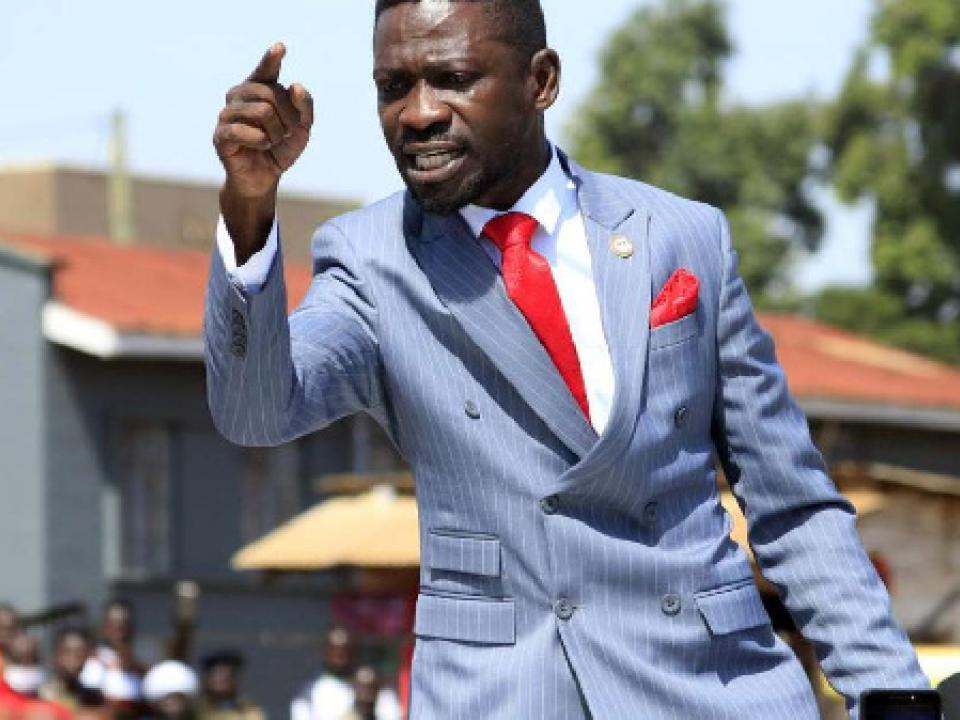 Opposition leader Bobi Wine says the Supreme Court is frustrating efforts to file evidence (AFP)