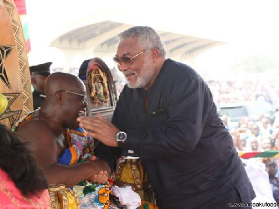 President Nana Addo Dankwa Akufo-Addo with the late JJ Rawlings