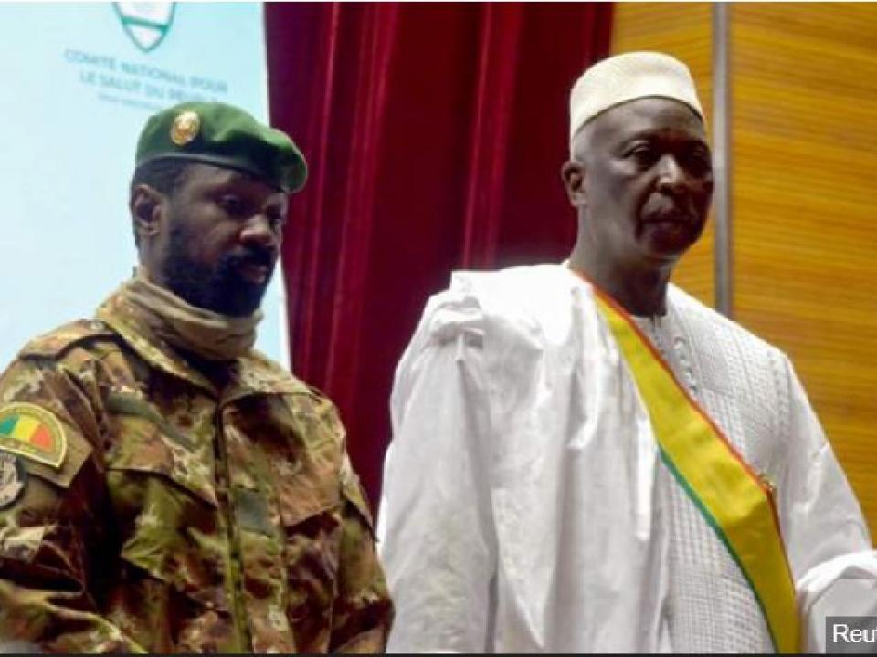 The transitional President Bah Ndaw was inaugurated last month