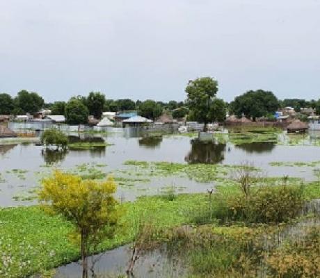 Floods in Bor Town, Jonglei, South Sudan