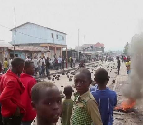 Police in Goma, in the eastern Democratic Republic of Congo, fire tear gas and arrest demonstrators calling for the departure of the UN's MONUSCO peacekeeping mission  