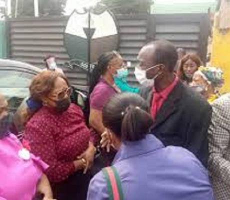 Some of the parents during the protest