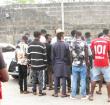 File photo of EFCC official parading suspects