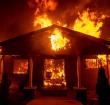 File photo of a burning house