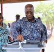 President John Magufuli casting his ballot