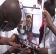 Senegalese protestors burning Macron's pictures