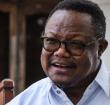 Tundu Lissu, the presidential candidate of Tanzania's main opposition Chadema party, speaks to the media at his home in Dar es Salaam, Tanzania, on September 9, 2020.