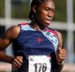 Double Olympics 800 metres champion Caster Semenya on her way to winning the South African championships 5,000m title in Pretoria.